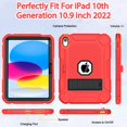 thumbnail image 4 of Funda BMOUO a prueba de golpes para iPad 11, 11 y 10, 10,9 pulgadas, roja, 4 of 7