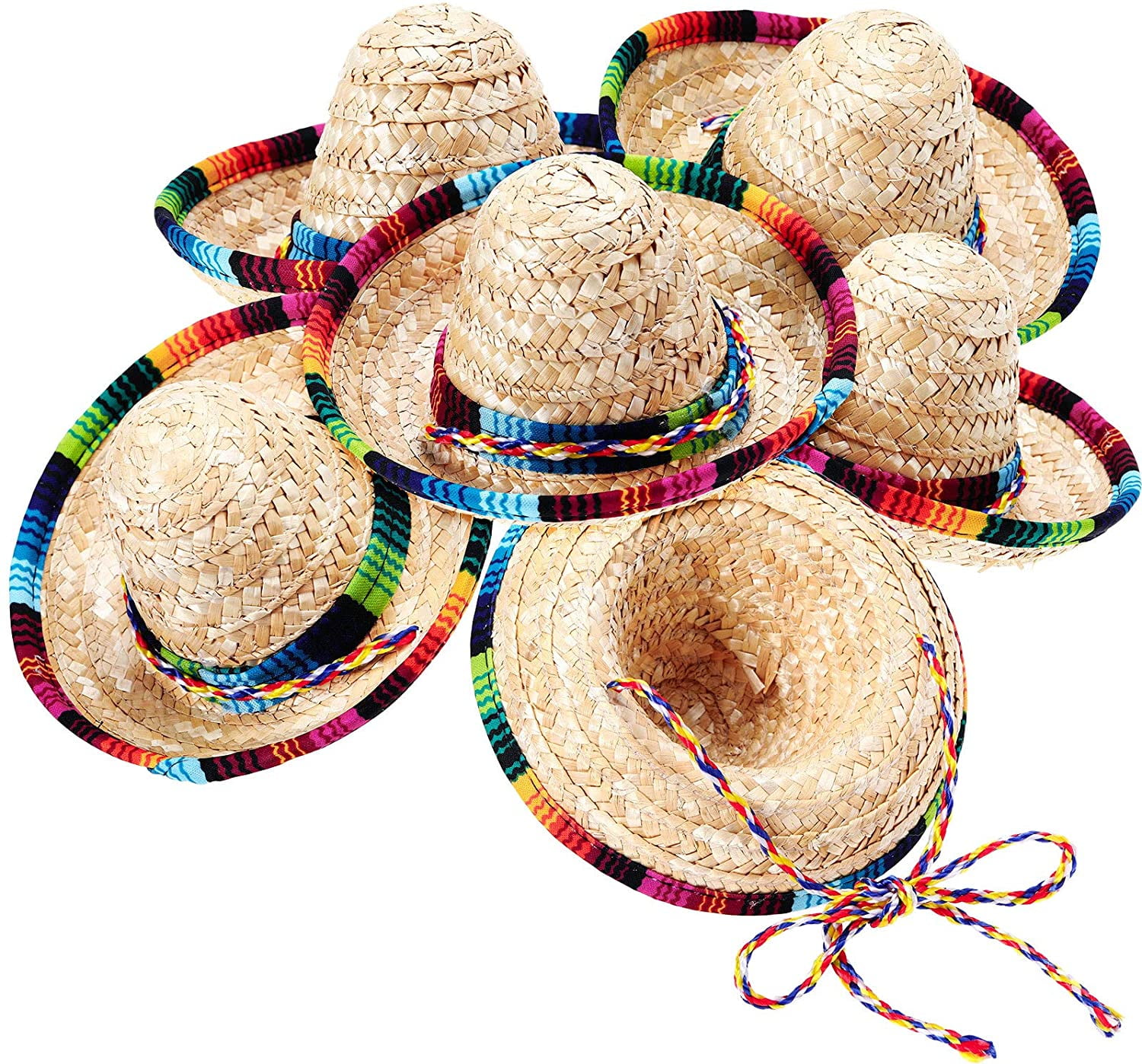 6 Pieces Sombrero Hat Mini Mexican 