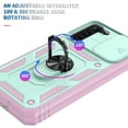 thumbnail image 5 of Military Grade Drop Impact for Samsung Galaxy A13 5G Camera Lens Slide Protection Case 360 Metal Rotating Ring Kickstand Holder Armor Shockproof Case For Samsung Galaxy A13 5G,
Green+Pink, 5 of 9