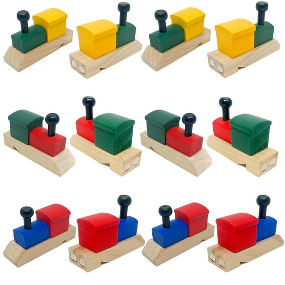 Podzly 12 Pack Of Wooden Train Whistles - Fun Noise Maker Wood Toys For Kids Montessori Toy And Party Favor For Thomas Themed Birthday Parties (1 Dozen Whistles)