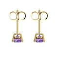 thumbnail image 4 of Clara Pucci 1Ct Alexandrite Round Cut VVS1 Push Back Stud 18k Solid hypoallergenic Gold Designer Earrings For June, 4 of 7