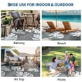 thumbnail image 2 of Garvee 10'x14' Outdoor Rug Waterproof Plastic Straw Rug, Modern Tropical Leaf Woven Carpet UV-Resistant Reversible Mat for Patio RV Deck Beach Porch, Gray White, 2 of 6