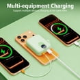 thumbnail image 3 of Magnetic Portable Charger, Ultra-Light 10000mAh 22.5W Power Bank, USB-C In & Out Fast Charging, Wireless Powerbank Compatible with iPhone 17/16/15/14 Samsung S22/S21 iPad etc (Green), 3 of 11