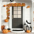 thumbnail image 3 of sruoe Halloween Garland, Artificial Garland Rattan, Artificial Maple Leaf Vine, Hanging Maple Leaf Garland, Fall Leaves for Autumn Home Decoration, Home Halloween Christmas Party Fireplace Decoration, 3 of 6
