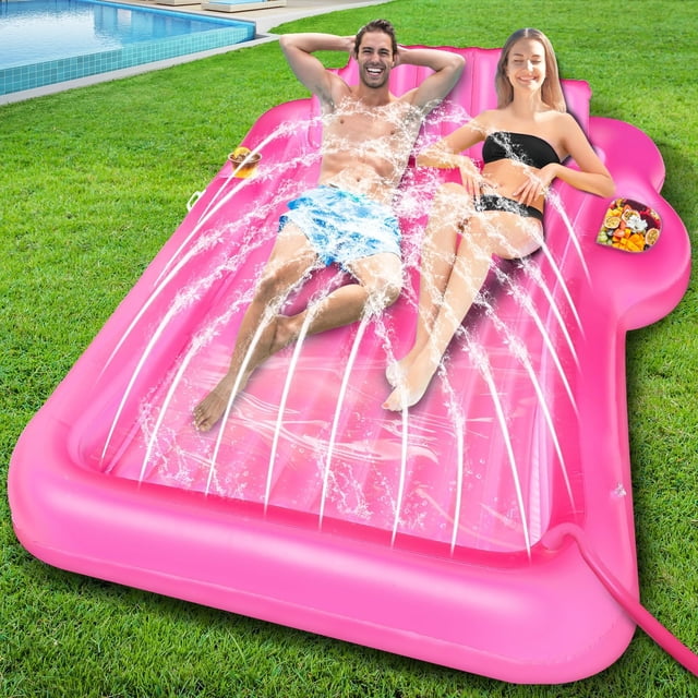 Tumbona inflable para bronceado TURNMEON 83x63 con rociador