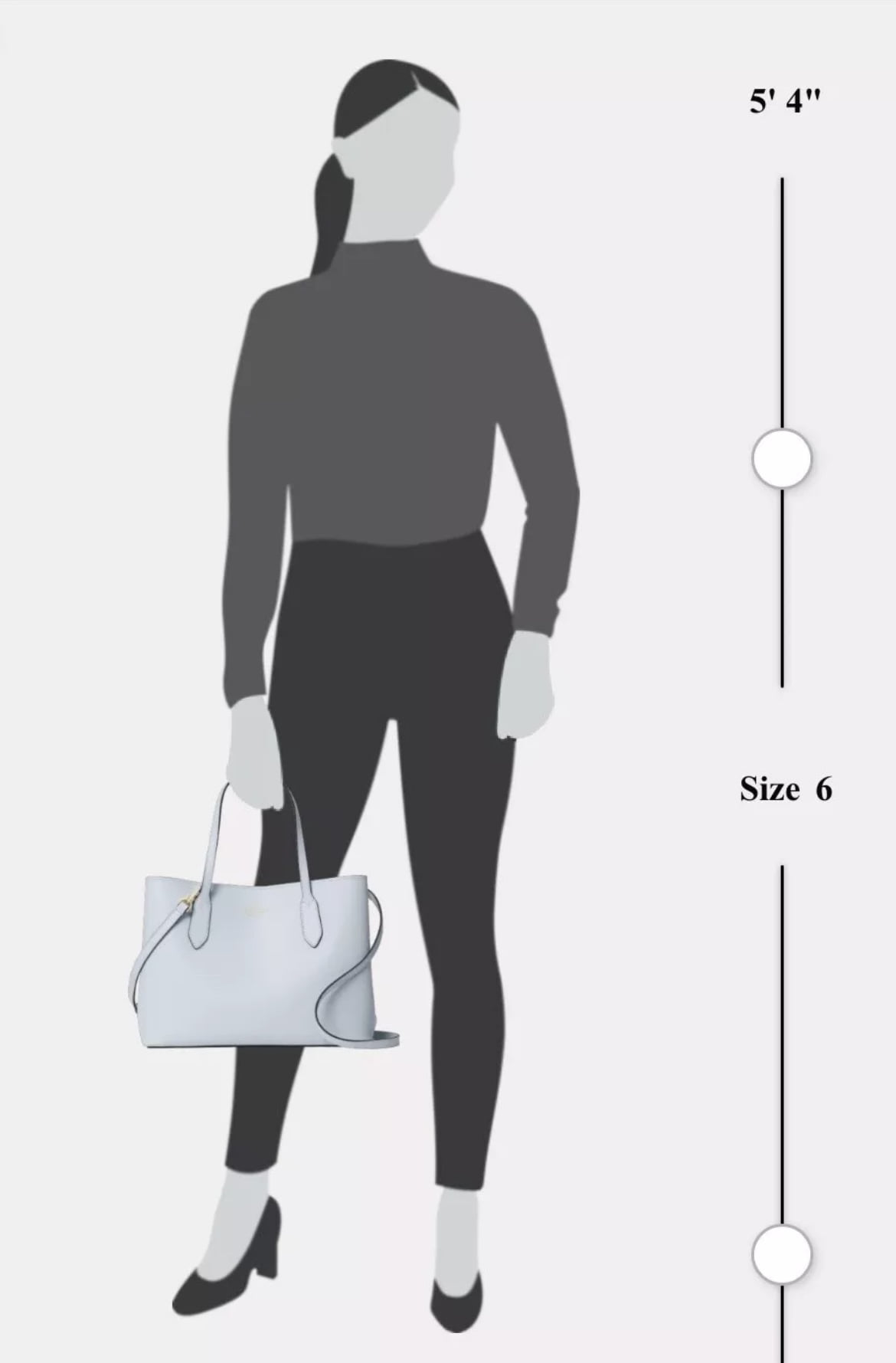Kate Spade Harper Pale Sapphirine Leather Satchel Crossbody Tote