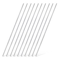 20pcs 316 Stainless Steel Round Rod Bar, 2x100mm Silver Solid Shaft Rods