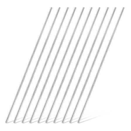 20pcs 316 Stainless Steel Round Rod Bar, 2x100mm Silver Solid Shaft Rods