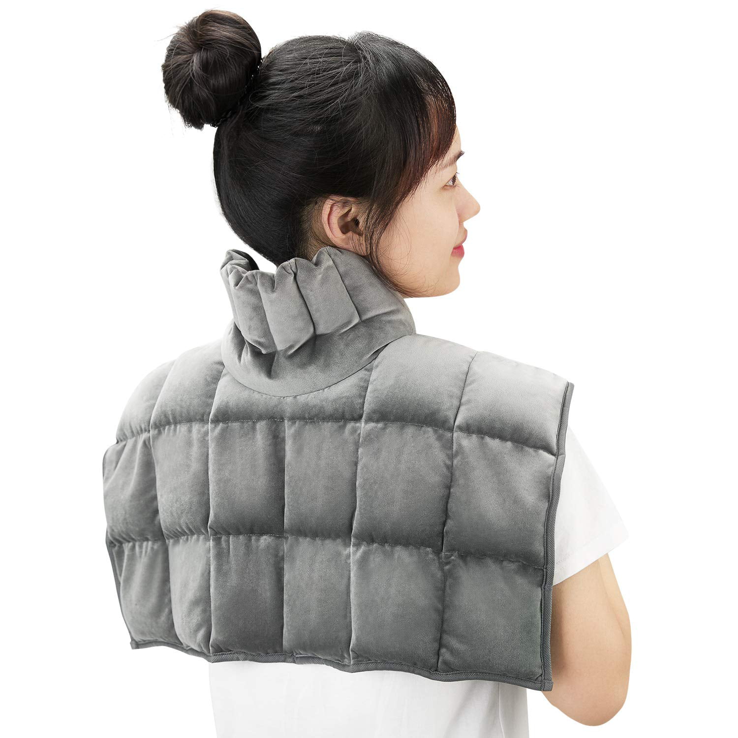 Heated Neck & Shoulder Wrap Calming Heat Weighted Heating Pad