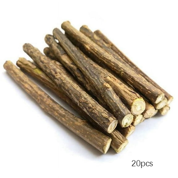 CYFW 20 Pcs Natural Silvervine Sticks for Cat Chew Teeth Molar Toys Cat Cleaning and Interactive Indoor Cat Play for Biting,Chewing and Daily Entertainment