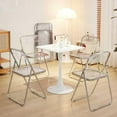 thumbnail image 3 of WXJHL Folding Chair 6 Pack Acrylic Foldable Portable Plastic Chair,Easy to Use and Store Comfortable Portable Party Chairs for Home,Office,Party,Comfy,Transparent Crystals, 3 of 6
