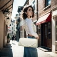 thumbnail image 7 of Feimina Chain Shoulder Bags For Women,Designer Handbags Luxury,Genuine Leather,Pillow Crossbody Bags Women,White Purses,Cow Leather, Soft Underarm, 7 of 7