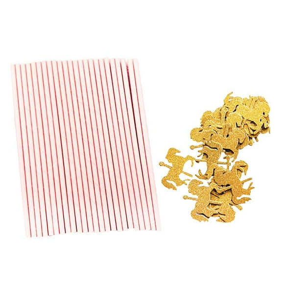 Paquete de 25 Unicorn Pink de Papel Desechables Para Cumpleaños Yotijar Pajitas de beber