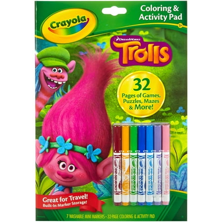 Crayola Troll'S Coloring And Activity Pad With