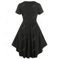 thumbnail image 2 of Vestido Talla Extra Largo Rodilla Borde Contraste Rosegal  vestidos vintage tallas grandes, 2 of 5