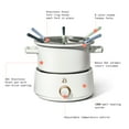 Beautiful 3 Qt Electric Fondue Set with Bonus 2 qt Ceramic Pot, White