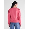 thumbnail image 3 of Scoop Women’s and Women's Plus Pleat Shoulder Sweatshirt, Sizes XS-4X, 3 of 5