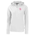 thumbnail image 2 of Women's Cutter & Buck  White San Diego Padres City Connect Daybreak Eco Recycled Half-Zip Hoodie, 2 of 3