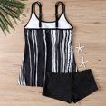 thumbnail image 4 of Maillots de Bain Deux Pièces pour Femmes, Tankinis Deux Pièces pour Femmes Col Rond Blouson Haut de Tankini avec Shorts Maillots de Bain Modestes Grande Taille P-5TG Liquidation Vêtements pour Femmes, 4 of 5