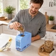 thumbnail image 4 of Bird Seed Husk Separator Blower, 5-Speed Adjustable Chaff Remover for Bird Food Mixing, Small Pet Bird Seed Cleaning Kit for Parrots (White), 4 of 5