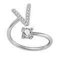 thumbnail image 1 of WREESH Exquisite Fashion 26 English Alphabet Style Ring Letter Fashion Copper Ring, 1 of 1