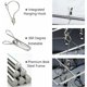 thumbnail image 2 of Perchas de acero inoxidable con clip, resistentes a la oxidación con refuerzo de versión mejorada, diseño a prueba de viento para secar ropa, rejilla para secadora que ahorra espacio con clips, 2 of 5