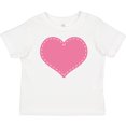 thumbnail image 3 of Inktastic Pink Heart (Stitch Border) Girls Baby T-Shirt, 3 of 5