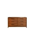 thumbnail image 2 of Dresser with 6 Drawers and Wooden Frame Brown, 2 of 6