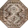 thumbnail image 2 of Rugs.com Charlotte Collection Rug – 5 Ft Octagon Brown Low-Pile Rug Perfect For Living Rooms, Kitchens, Entryways, 2 of 9