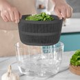 thumbnail image 6 of Xecvkr Manual Fruit Vegetable Salad Spinner Press Kitchen Drainer Dewatering Box Large Capacity Compact Storage 8.26x5.90in 1 Piece, 6 of 6