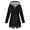 Black, variant on Lovskoo 2024 Plus Size Rain Jacket for Women Raincoat Long Hooded Trench Lined Windbreaker Travel Jacket Outdoor Hooded Jackets Raincoat for Hiking Travel Black