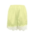 thumbnail image 5 of Vividxx Womens Pants Elegant Satin Shorts With Lace Trim Comfortable And Casual Wear Elastic Waist Soft Fabric Relaxing Home Pajama Bottoms Loose Fit Beach Trousers, 5 of 5