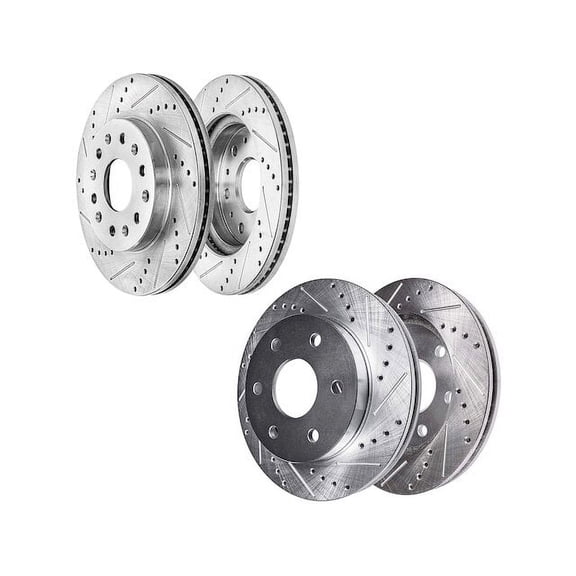 Brake Rotor Set - Compatible with 2022 - 2023 Toyota Tundra