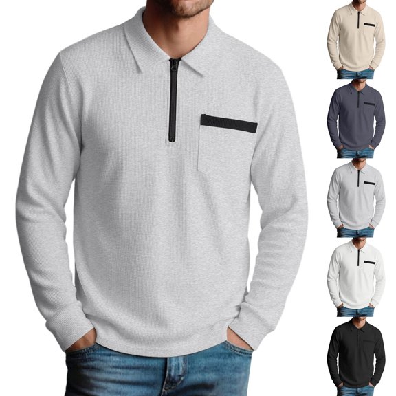 Awdenio Men's T-shirts Casual Short Sleeve 2026 Button Stylish Summer T Shirt Color Block Golf Slim Fit Shirts with Collar