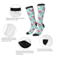 thumbnail image 4 of Picia Women Crew Soft Moisture-wicking Socks Flamingo Pattern Design Cotton Socks, One Size fit All, 4 of 9
