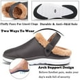 thumbnail image 2 of Couples Winter Slippers Lined Clogs for Men Women Warm Plush Fleece Lining Garden Shoes Home House Slippers Indoor Outdoor Deep Grey, 2 of 6