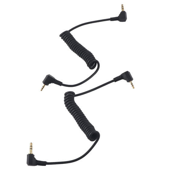 Cable de sincronización de flash C1 de 3,5 mm a macho (2 unidades) Cable en espiral para disparador de flash C1 de 3,5 mm para cámara EOS 70D