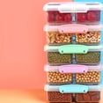 thumbnail image 4 of Toystoory Caja de almacenamiento de plástico para refrigerador, para almacenamiento de alimentos conveniente y saludable, caja de conservación Mostrada Azul Rojo Púrpura Verde 4 piezas, 4 of 6
