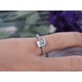 thumbnail image 6 of HeartsAndYou 1ct Natural Aquamarine & Diamond Accent Solitaire Ring 100% 14k SOLID White Gold, 6 of 9
