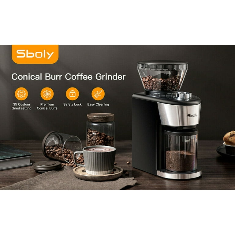 Sboly Automatic Conical Burr Coffee Grinder SYCG-801
