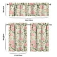 thumbnail image 6 of Pioneer Kitchen Curtains and Valance Set 36 Inch Tier Beautiful Pink Roses Bush 3 Pieces Set Dining Room Small Curtain Drapes Cafe Curtains Valance for Home Decor Rod Pocket, 6 of 6