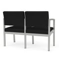 thumbnail image 5 of Fauteuil de Réception en Acier Lenox pour Salle d'Attente 2 Places / Acier Argenté / Noir, 5 of 5