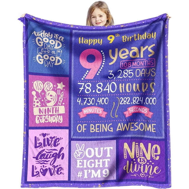 LHSHID Gifts for 9 Year Old Girl Blanket Flannel Soft and Comfortable Anti static Bed Sofa Blanket 50x60in