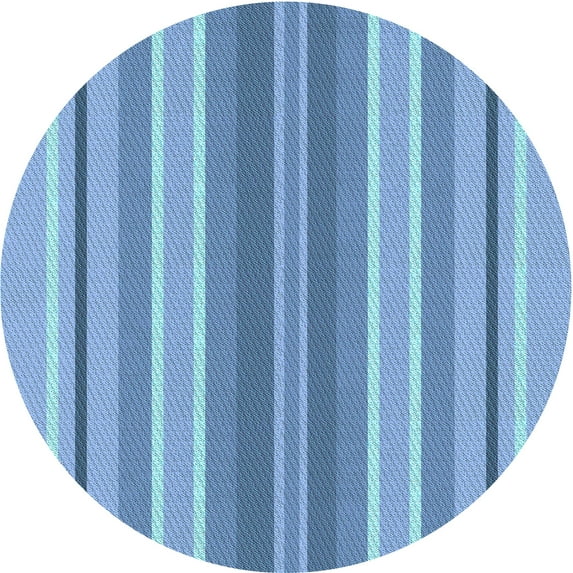 Ahgly Company Indoor Round Patterned Day Sky Blue Area Rugs, 4' Round