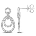 thumbnail image 2 of Genuine Round Diamond Earrings in 14k White Gold, 2 of 3