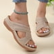 thumbnail image 2 of Amzcrzy Zapatos de mujer,Zapatos de mujer,Zapatillas de mujer, Sandalias informales de cuña para mujer, de color liso, de tacón bajo, ortopédicas, a la moda Sandalias Mujer Zapatillas De Casa, 2 of 8