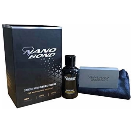 Nano Bond Ceramic Coating for Cars - 80% SiO2 Formula, Hydrophobic Paint Protection, UV & Corrosion Resistant for Glass, Wheels & Plastic, Easy Application, Car Detailing Kit, 30ml