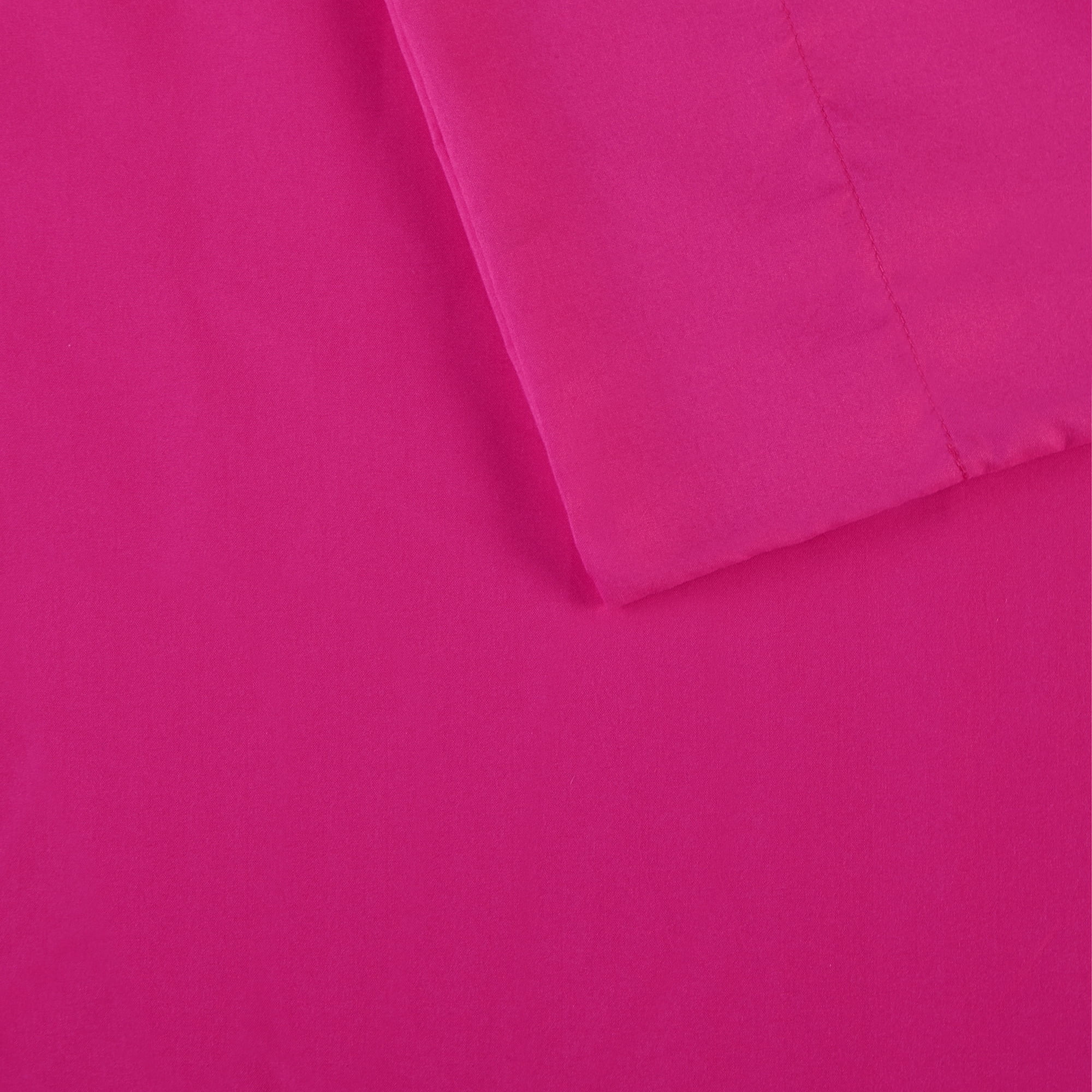 Comfort Classics Microfiber 6 Piece Pink Sheet Set with Side Storage Pockets, Queen