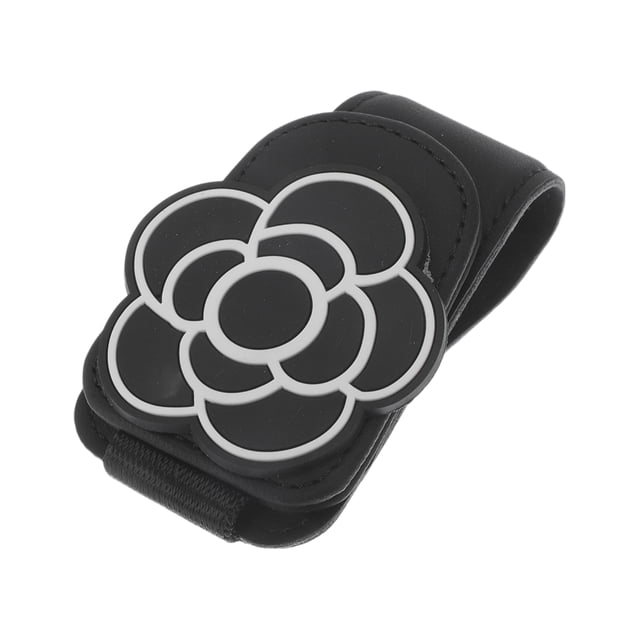 Clip de gafas de sol para coche Unique Bargains, magnético, universal, para visera del sol, clip de almacenamiento protector de gafas, cuero PU negro, 9x4.5cm, 1 pieza