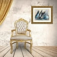 thumbnail image 3 of Florio, Luigi 14x12 Gold Ornate Wood Framed with Double Matting Museum Art Print Titled - Vele blu, 3 of 4